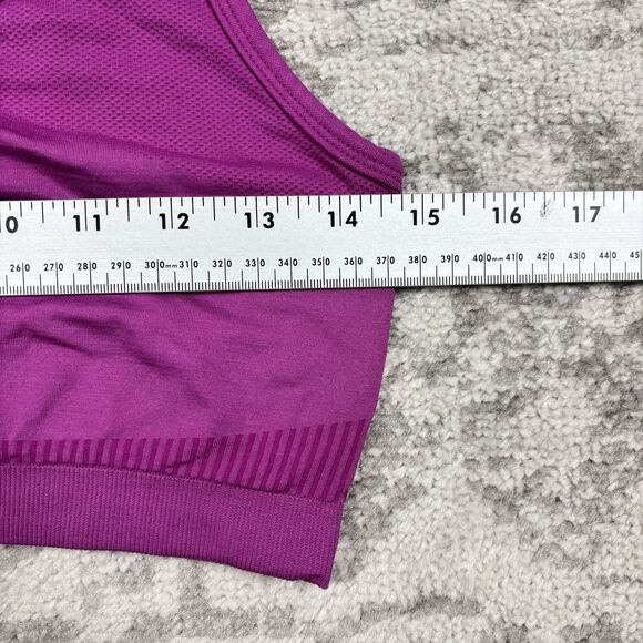 Fabletics Sports Bra Women's Sports Adjustable Seamless Purple Size Large - Picture 2 of 4